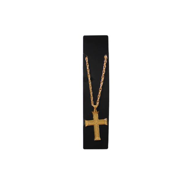 Gold Metal Plain Cross Necklace