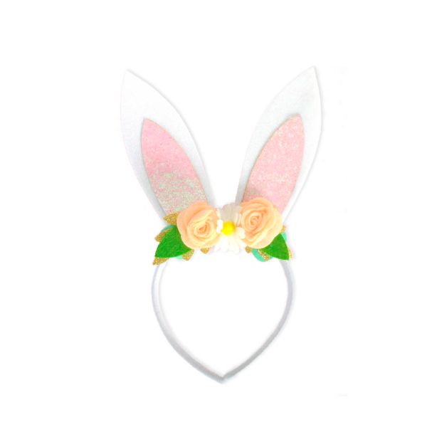 Deluxe Bunny With Flowers Headband