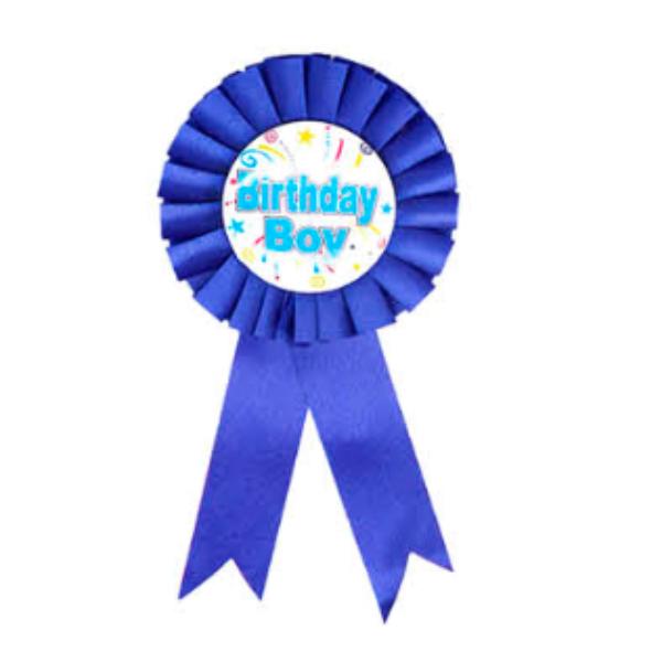 Blue Birthday Boy Party Badge