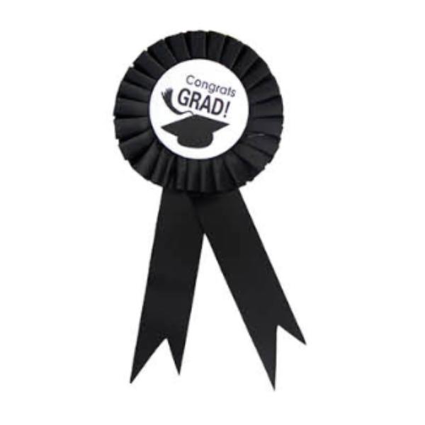 Black & White Graduation Party Badge
