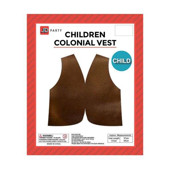 Children Brown Colonial Vest