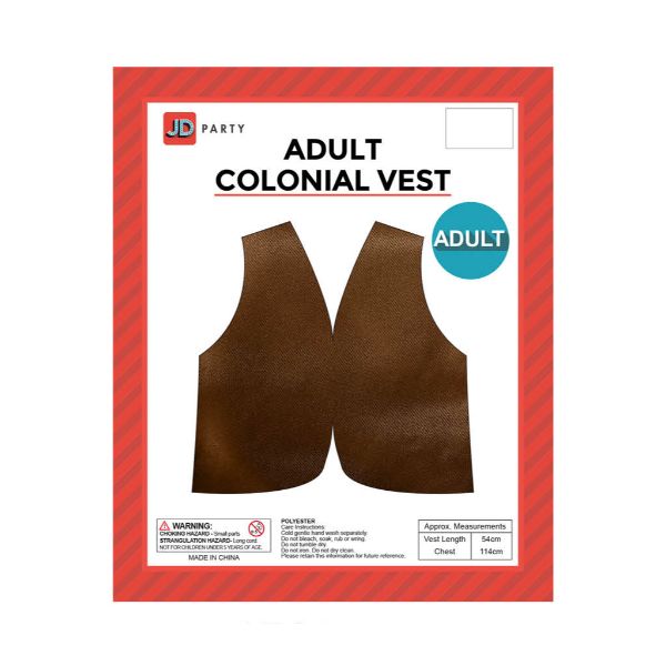 Adult Brown Colonial Vest