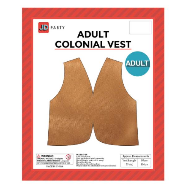 Adult Tan Colonial Vest