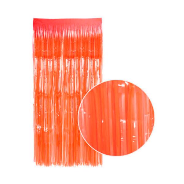 Metallic Red Neon Curtain