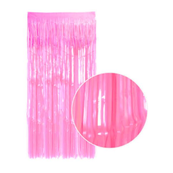 Metallic Fluro Pink Neon Curtain