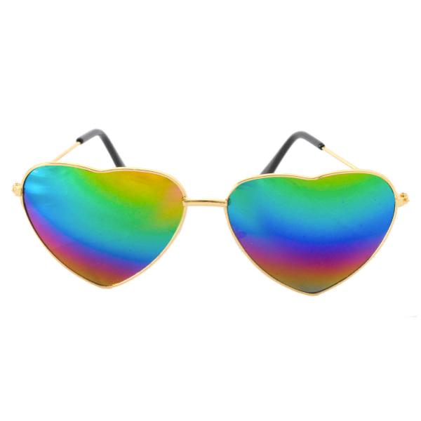 Rainbow Metal Heart Glasses Frame