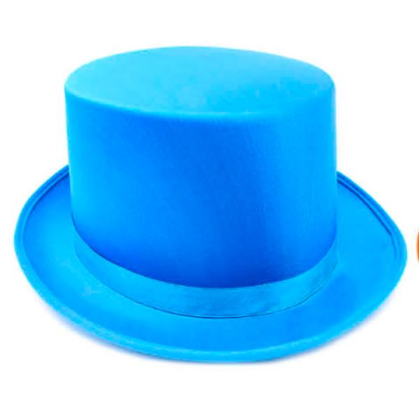 Light Blue Satin Top Hat