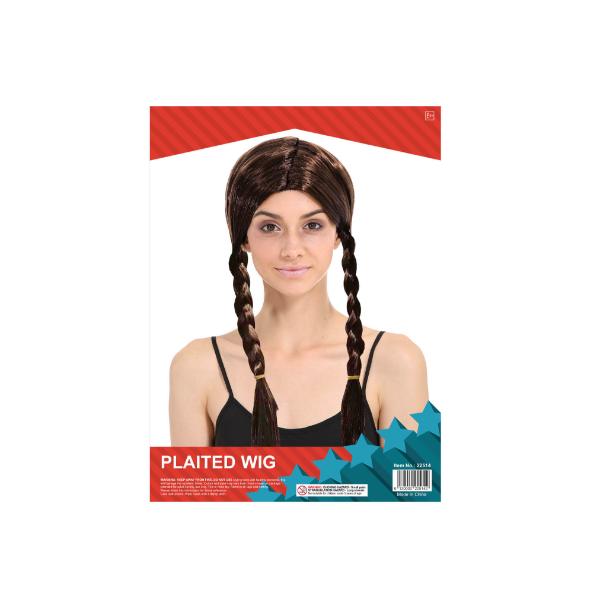 Brown Plaited Wig