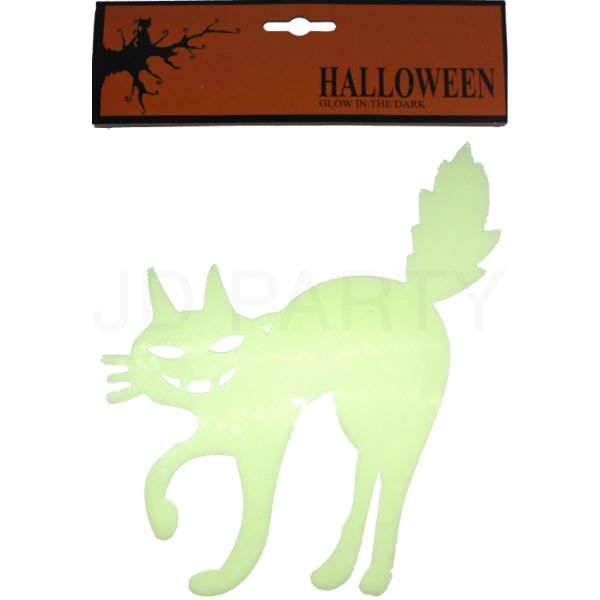 Halloween Glow In The Dark Cat - 32cm x 28cm