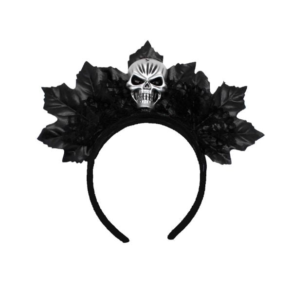 Black Dark Skull Headband