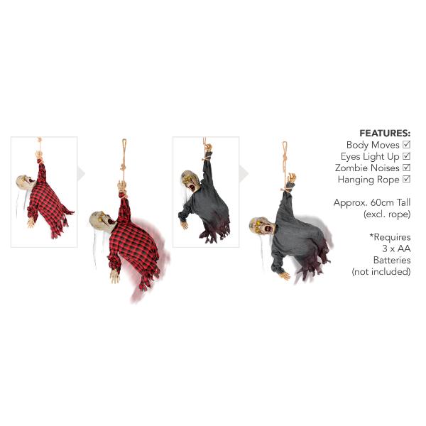 Animated Hanging Zombie