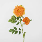 Load image into Gallery viewer, Orange Sunflower Spray With 3 Flowers - 65cm
