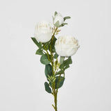 Load image into Gallery viewer, White Real Touch Rose Spray - 62cm
