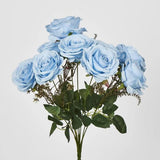 Load image into Gallery viewer, 9 Blue Rose Head Bouquet
