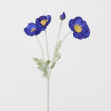 Load image into Gallery viewer, Dark Blue Poppy Spray Stem
