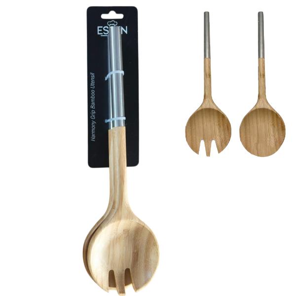 2 Pack Bamboo With Steel Utensils