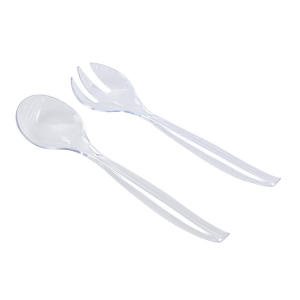 2 Pack Clear Salad Servers - 24.5cm