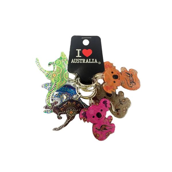 6 Assorted Animals Keychain