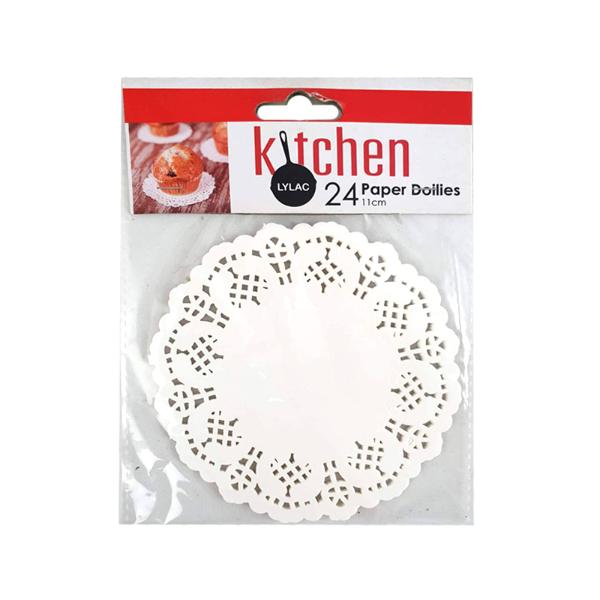 24 Pack Kitchen Paper Doilies - 11cm