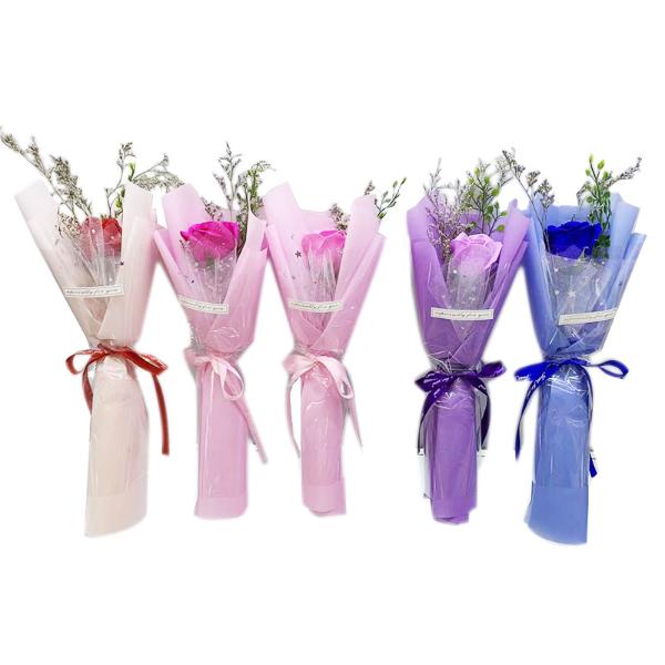 Assorted Rose With Morning Breath In Wrap