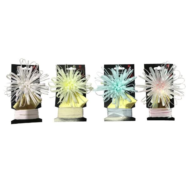 Paper Raffia Fancy Plain Gift Bow - 12.7cm