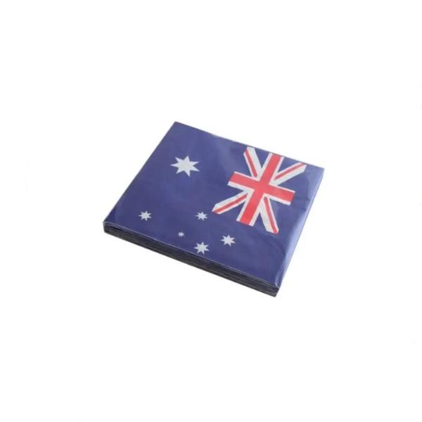 16 Pack Australia Flag Paper Napkin - 33cm x 33cm