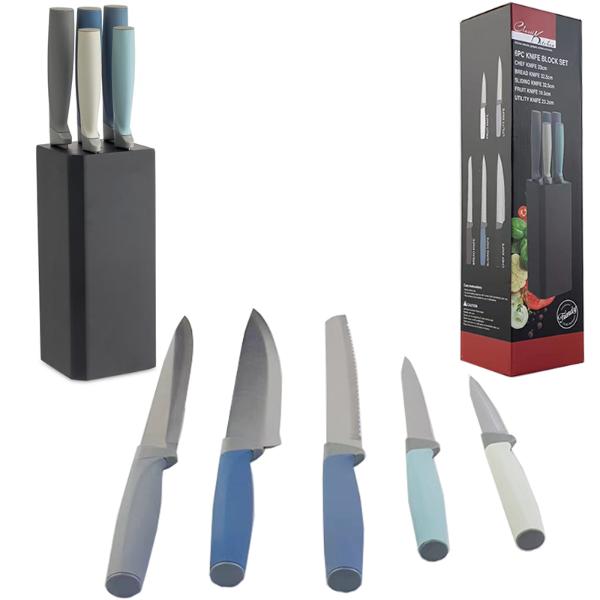 6 Pack Kitchen Knife Block Set