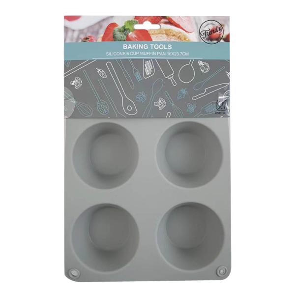 6 Cup Silicone Muffin Pan - 16cm x 23cm x 3cm