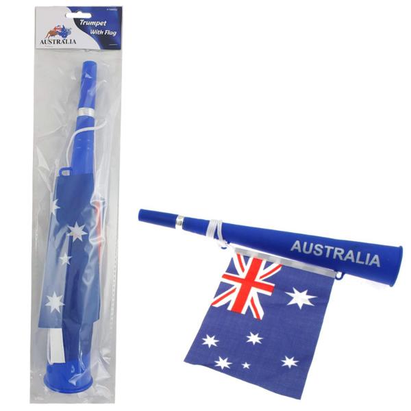 Australia Trumpet With Flag - 14cm x 21cm