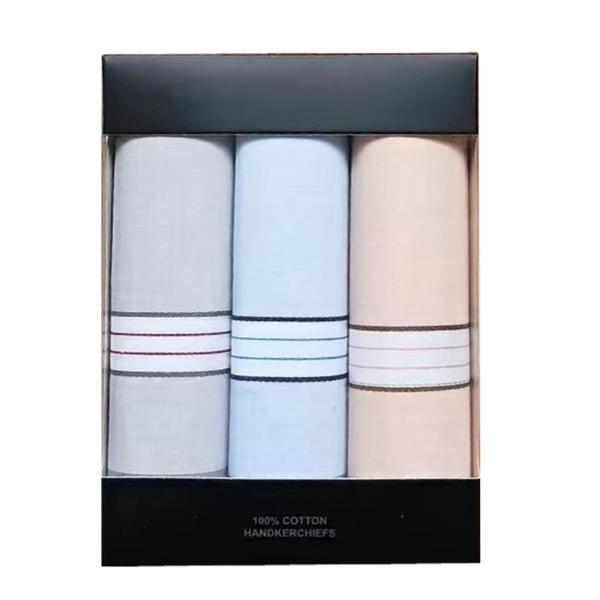3 Pack Cotton Handkerchieves - 40cm x 40cm