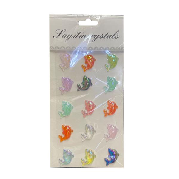 15 Pack Colourful Dolphin Stickers
