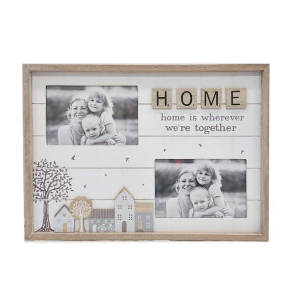 Wooden Home Collage Photo Frame - 36.5cm x 26cm