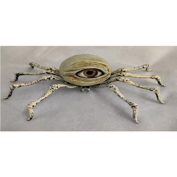 Halloween Beige Eyeball Spider - 20cm x 15cm x 11cm