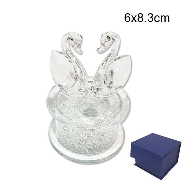 Crystal Swans 6cm x 8.3cm
