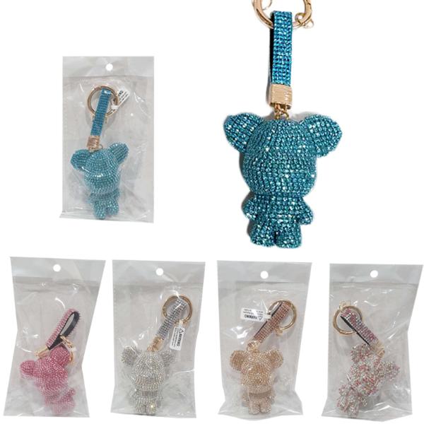 Diamante Bear Keyring