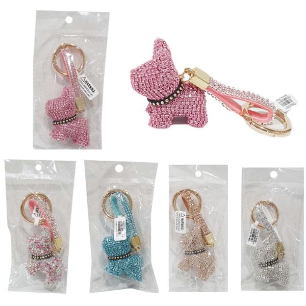 Diamante Dog Keyring