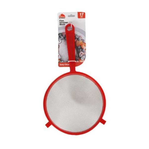 Red Handle Mesh Strainer - 17cm