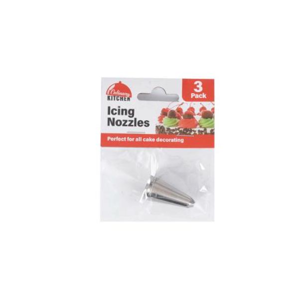 3 Pack Stainless Steel Icing Nozzles