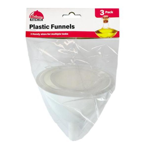 3 Pack White Funnels - 10cm x 9cm x 7cm