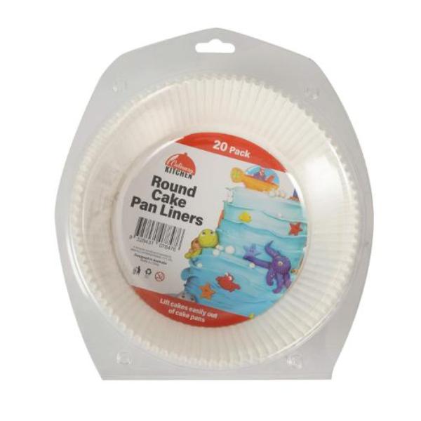 20 Pack Round Cake Pan Liner