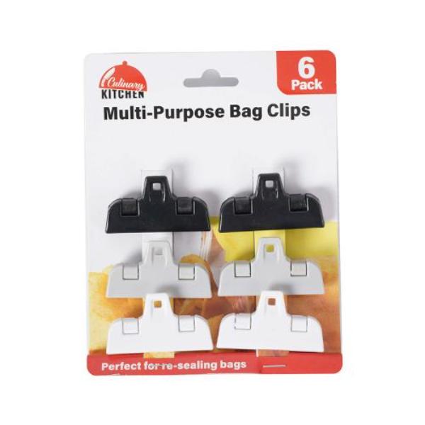 6 Pack Multi Purpose Bag Clips - 10cm x 3cm