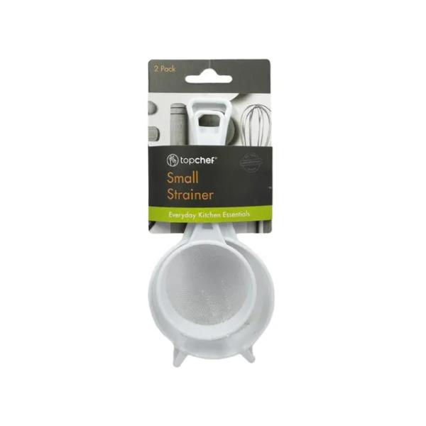2 Pack Small White Strainer - 18cm x 9cm x 6.5cm