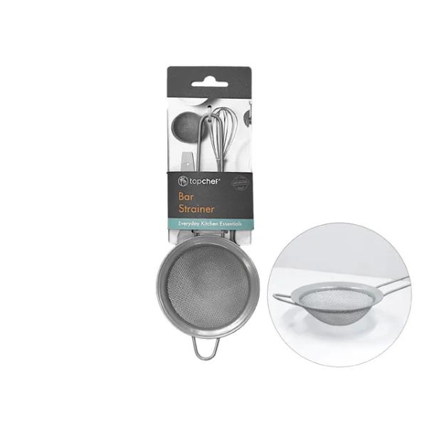 Silver Matte Finish Bar Strainer - 21cm x 8.8cm