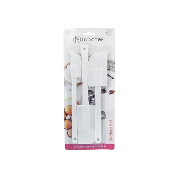 3 Pack White Spatula Set