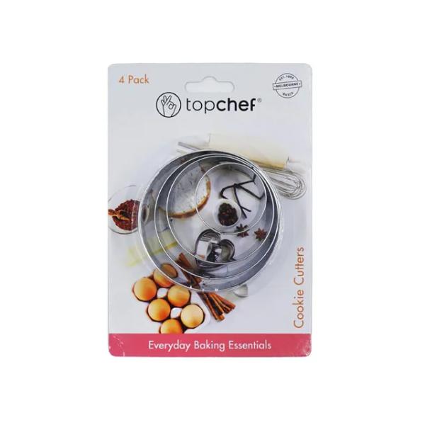 4 Pack Stainless Steel Matt Cookie Cutters