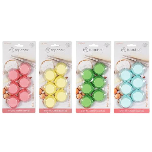 120 Pack Mini Cupcake Liners - 4.2cm x 3cm x 2cm