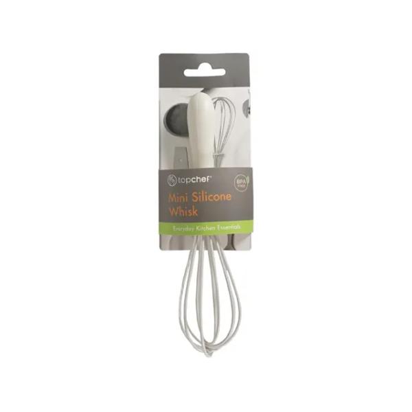 White Mini Silicone Whisk - 20cm x 5cm