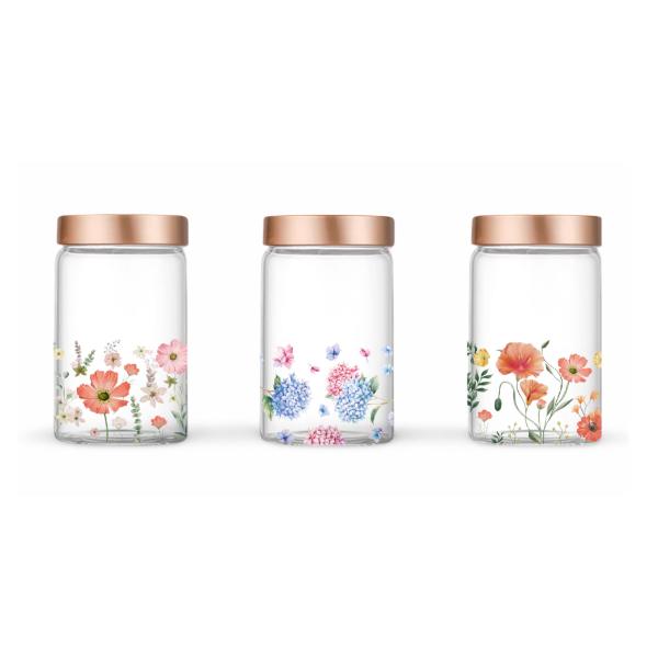 Meadow Bouquet Floral Glass Jar