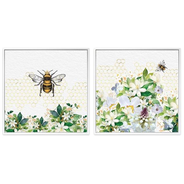 Kelly Lane Assorted Shadow Framed Bee Yourself Painting - 40cm x 40cm