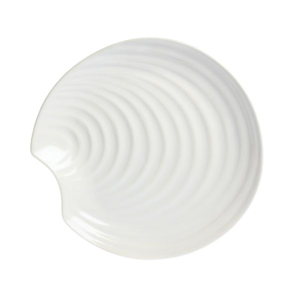 White Scallop Shell Plate - 21cm